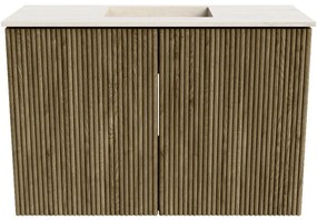 Mondiaz Joya DLux 60cm toiletmeubel dusk met wastafel faye midden 1 kraangat meli