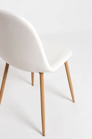 Pak 4 Teok Kunstlederen Stoelen