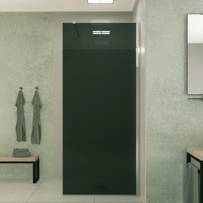Mueller Slimline inloopdouche 80cm rookglas anti-kalk inclusief chroom profiel & stang