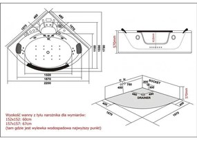 Plazan Orino whirlpool met heater 152x152cm