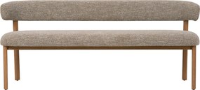 Eetkamerbank Eiken Met Grove Stof 180 Cm