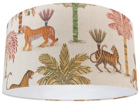 Stoffen lampenkap multicolor met dierenprint 50/50/25