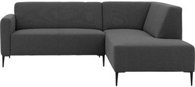 Goossens  Key West grijs, stof, 2-zits, modern design met ligelement rechts