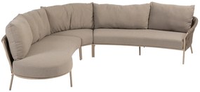 4 Seasons Outdoor Comino hoek loungebank latte SALE LoungebankLoungeset beige weerbestendig
