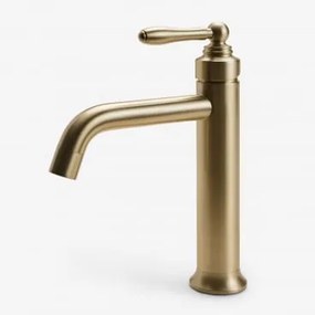 Alejandra Wastafelmengkraan Van Messing ↑20 Cm & Geborsteld Goud - Sklum