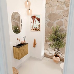 Mondiaz Joya 50cm toiletmeubel oak met wastafel faye links zonder kraangat urban