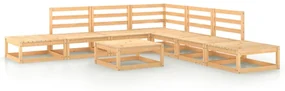 vidaXL 8-delige Loungeset massief grenenhout