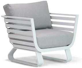 Santika Furniture Santika Sovita Lounge Tuinstoel - Quick Dry Foam Aluminium Wit