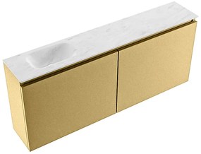 Mondiaz Ture DLux toiletmeubel 120cm oro met wastafel opalo links zonder kraangat