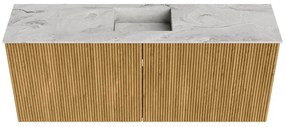 Mondiaz Joya DLux 100cm toiletmeubel oak met wastafel faye midden zonder kraangat glace