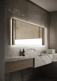 Martens Design Libanon spiegel met LED verlichting, spiegelverwarming en touch bediening 160x70cm