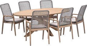 Garden Impressions Luando tuinset 7-delig - Tamako tuintafel ovaal 220x115 cm