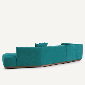 Open hoekbank in chenille fluweel, Jacopo