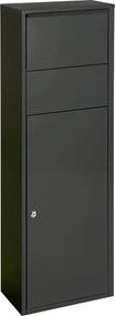 Hangende / Staande pakketbrievenbus SLIM met sleutelslot - mat zwart - 88 x 32 x 20 cm - topkwaliteit!