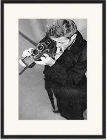 Ingelijste digitale print James Dean With Camera