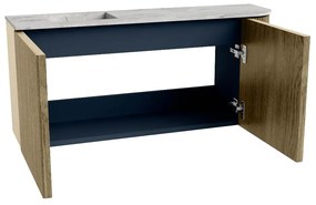Mondiaz Joya DLux 90cm toiletmeubel ronding rechts dusk met wastafel faye links zonder kraangat glace