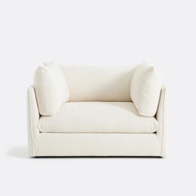 XL fauteuil Malo in getextureerd fluweel