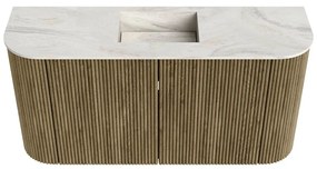 Mondiaz Joya DLux 85cm toiletmeubel ronding links/rechts dusk met wastafel faye midden 1 kraangat ostra