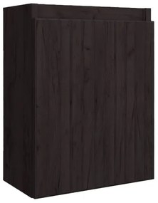 Fontana Crest toiletmeubel ribbelfront kasteel bruin 40x22cm met beige fontein rechts