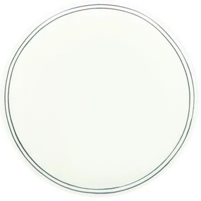 Ontbijtbord met blauwe streep, organisch, porselein,Ø 20 cm