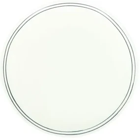 Ontbijtbord met blauwe streep, organisch, porselein,Ø 20 cm
