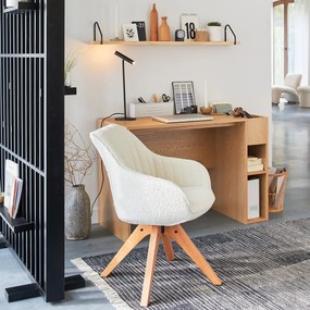 Draaibare bureaustoel in bouclé, Jimeo