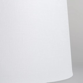 Plafondlamp mat zwart met witte kap 45 cm - Combi Modern E27 rond Binnenverlichting Lamp