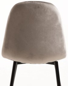Set 4 Stoelen Teok Zwart Fluweel