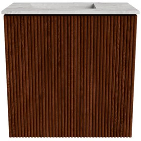 Mondiaz Joya DLux 40cm toiletmeubel ruby met wastafel faye links zonder kraangat glace
