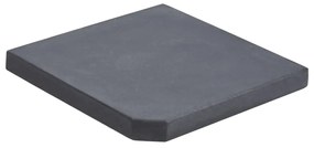 vidaXL Parasolvoetplaat vierkant 25 kg graniet zwart