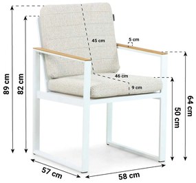 Tuinstoel Aluminium Wit Lifestyle Garden Furniture Faro