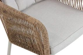 Tuinstoel Aluminium/rope Taupe-naturel-bruin Lifestyle Garden Furniture Marbella