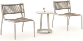 Bistro- en balkonset Manifesto  | 2 personen aluminium | Tuinset stapelbaar | 3-delig | Kees Smit Tuinmeubelen