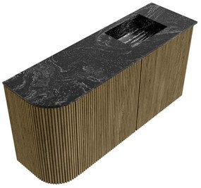 Mondiaz Joya DLux 80cm toiletmeubel ronding links dusk met wastafel faye rechts zonder kraangat lava