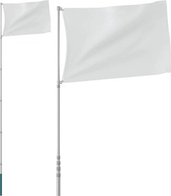 vidaXL Vlaggenmast telescopisch 5,5 m aluminium zilverkleurig