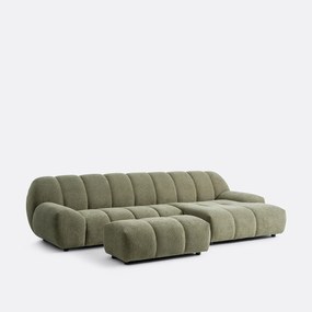 Poef, fluweel reliëf, L109 cm, Nuria