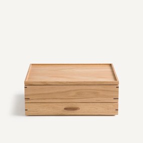 Sieradenkistje in natuurlijk massief eiken, HIBASHI