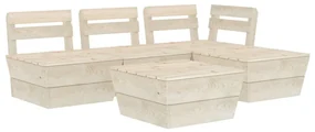 vidaXL 5-delige Loungeset pallet geïmpregneerd vurenhout
