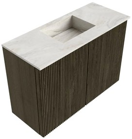 Mondiaz Joya DLux 60cm toiletmeubel shadow met wastafel faye midden zonder kraangat ostra