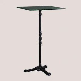 Roma Marmeren Hoge Bartafel Groen Marmer Big Flower & Vierkant & Zwart - Sklum