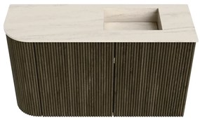 Mondiaz Joya DLux 70cm toiletmeubel ronding links shadow met wastafel faye rechts zonder kraangat meli
