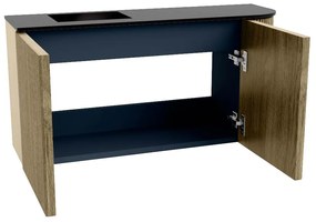 Mondiaz Joya 80cm toiletmeubel ronding rechts dusk met wastafel faye links zonder kraangat urban