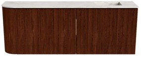 Mondiaz Joya DLux 110cm toiletmeubel ronding links ruby met wastafel faye rechts zonder kraangat ostra