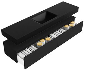 Zaro Alan badmeubel 180cm urban 2 lades met vrijhangende wastafel cloud midden 1 kraangat urban