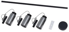 Modern railsysteem met 3 hanglampen zwart 1-fase - Magnetic Vance