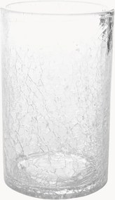 Handgemaakte longdrinkglazen Crackle, 4-delig