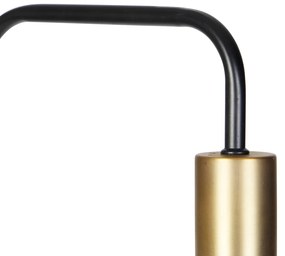 Vloerlamp met dimmer zwart met goud en smoke glas incl. PUCC - Zuzanna Design E27 Binnenverlichting Lamp