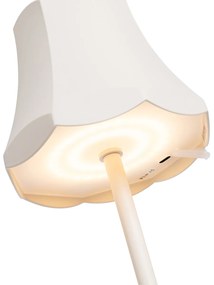 Buitenlamp met dimmer LED Retro tafellamp met dimmer off-white oplaadbaar IP44 - Granny Retro IP44 Buitenverlichting Lamp