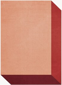 Handgeweven laagpolig wollen vloerkleed Tekla Box