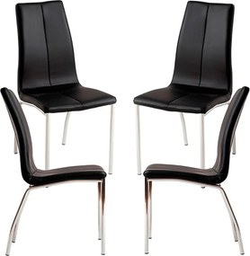 Set 4 Humi Kunstlederen Stoelen